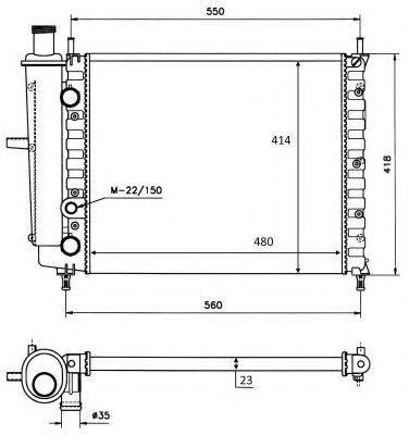 Radiator, racire motor FIAT MAREA (185) (1996 - 2007) NRF 58016 piesa NOUA