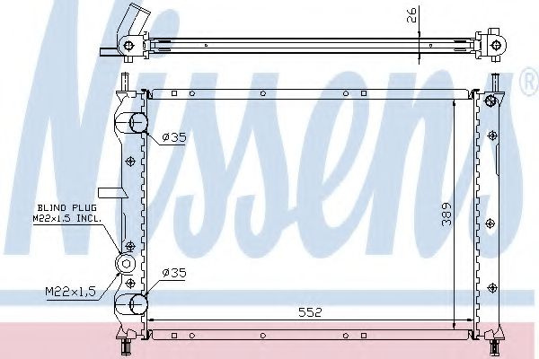Radiator, racire motor FIAT MAREA (185) (1996 - 2007) NISSENS 61879A piesa NOUA