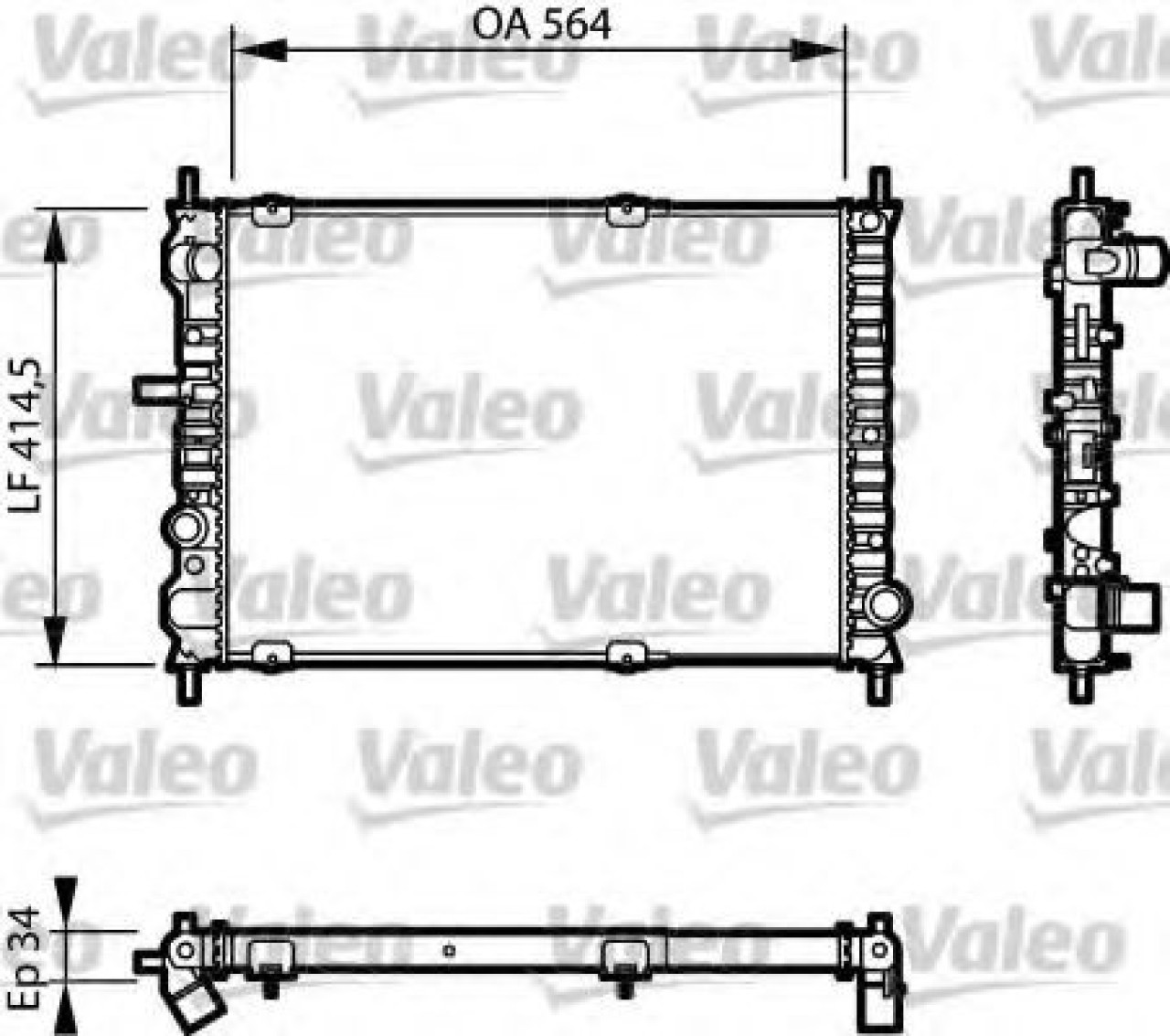Radiator, racire motor FIAT MAREA (185) (1996 - 2007) VALEO 732623 piesa NOUA