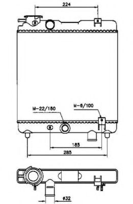 Radiator, racire motor FIAT PANDA (141A) (1980 - 2004) NRF 58659 piesa NOUA