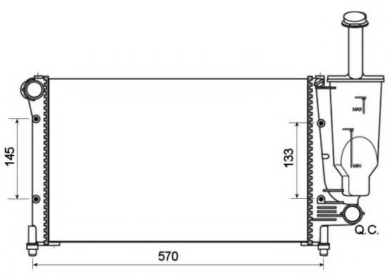 Radiator, racire motor FIAT PANDA (169) (2003 - 2016) NRF 53128A piesa NOUA