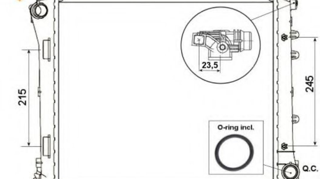 Radiator, racire motor FIAT PANDA (312) (2012 - 2016) NRF 53527 piesa NOUA