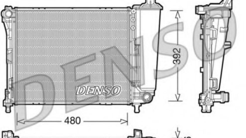 Radiator, racire motor FIAT PANDA (312) (2012 - 2016) DENSO DRM09088 piesa NOUA