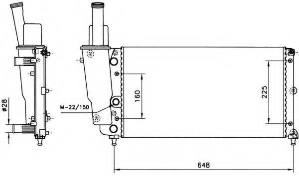 Radiator, racire motor FIAT PUNTO (176) (1993 - 1999) NRF 58072 piesa NOUA
