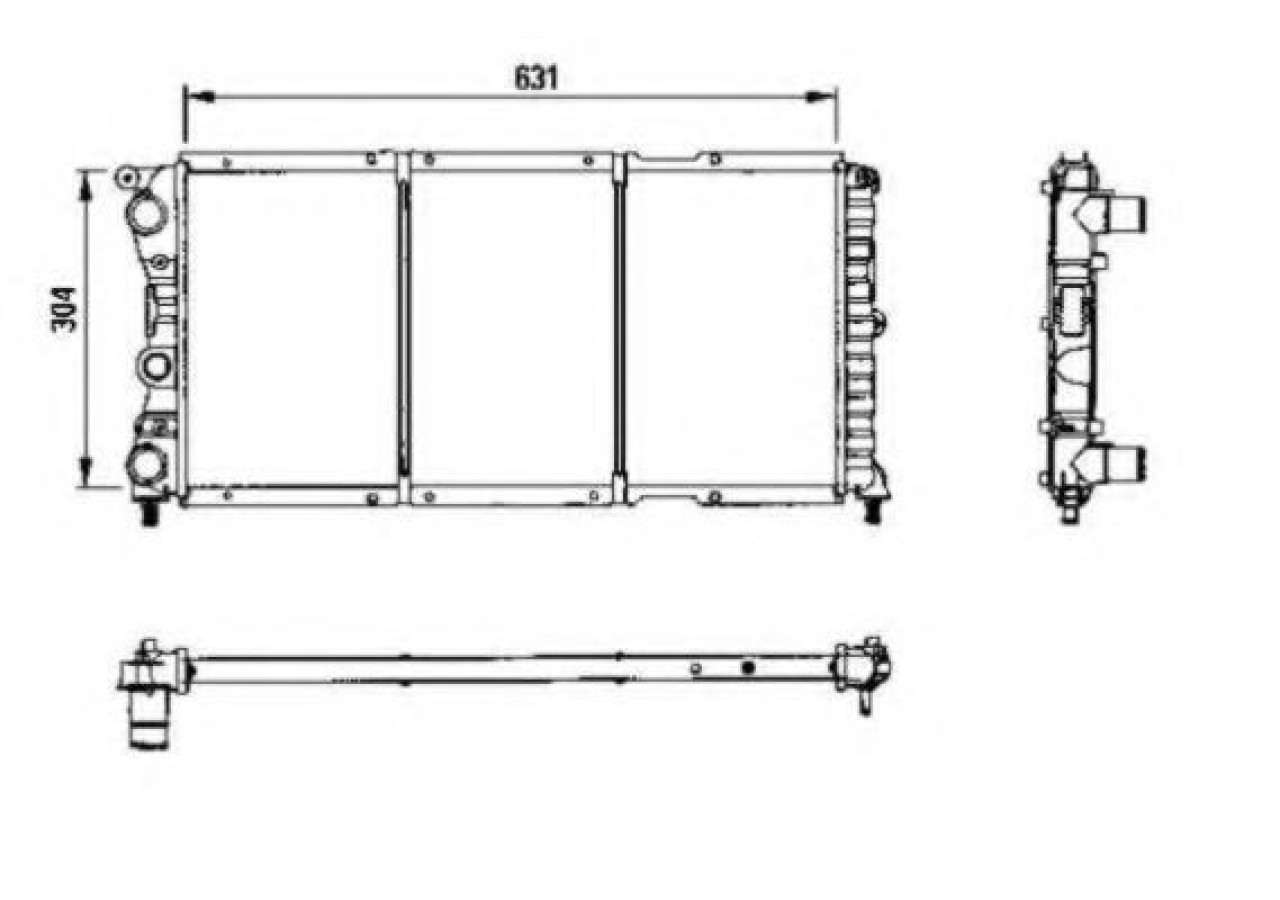 Radiator, racire motor FIAT PUNTO (176) (1993 - 1999) NRF 58956 piesa NOUA