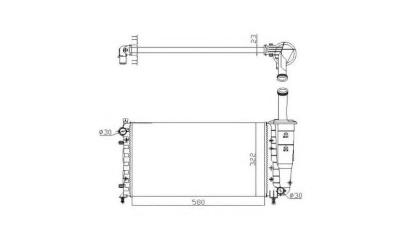 Radiator, racire motor Fiat PUNTO (188) 1999-2016 #3 01043044