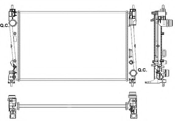 Radiator, racire motor FIAT PUNTO (199) (2012 - 2016) NRF 53017 piesa NOUA