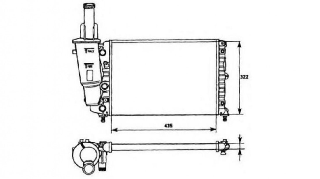 Radiator, racire motor Fiat PUNTO Cabriolet (176C) 1994-2000 #2 01043001