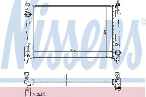 Radiator, racire motor FIAT PUNTO EVO (199) (2008 - 2016) NISSENS 61924 piesa NOUA