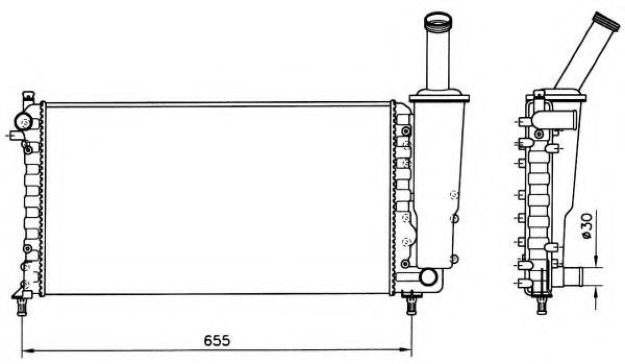 Radiator, racire motor FIAT PUNTO Van (188AX) (2000 - 2009) NRF 58171 piesa NOUA