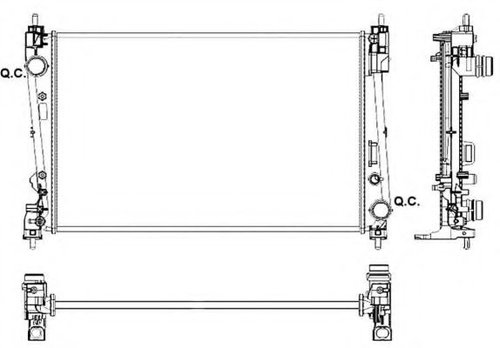 Radiator, racire motor FIAT PUNTO Van (199) (2008 - 2016) NRF 53017 piesa NOUA