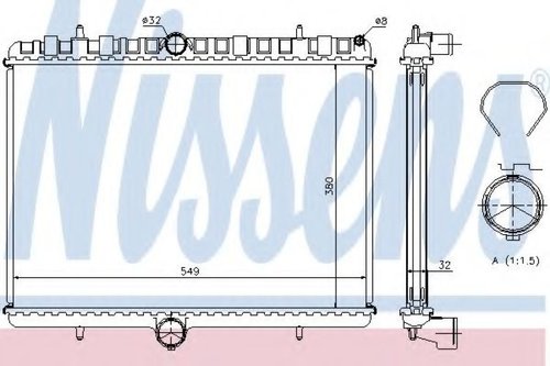 Radiator, racire motor FIAT SCUDO platou / sasiu (272, 270) (2007 - 2016) NISSENS 63621A piesa NOUA