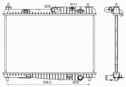 Radiator, racire motor FORD B-MAX (JK) (2012 - 2016) NRF 53152 piesa NOUA