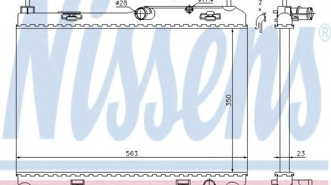 Radiator, racire motor FORD B-MAX Van (2012 - 2016) NISSENS 69235 piesa NOUA