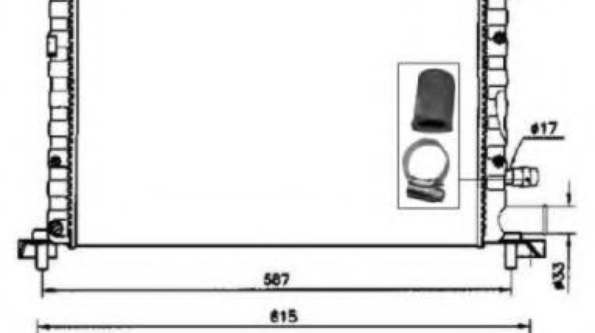 Radiator, racire motor FORD COURIER (J3, J5) (1996 - 2016) NRF 54667 piesa NOUA