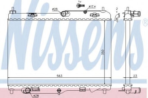 Radiator, racire motor FORD ECOSPORT (2011 - 2016) NISSENS 69233 piesa NOUA
