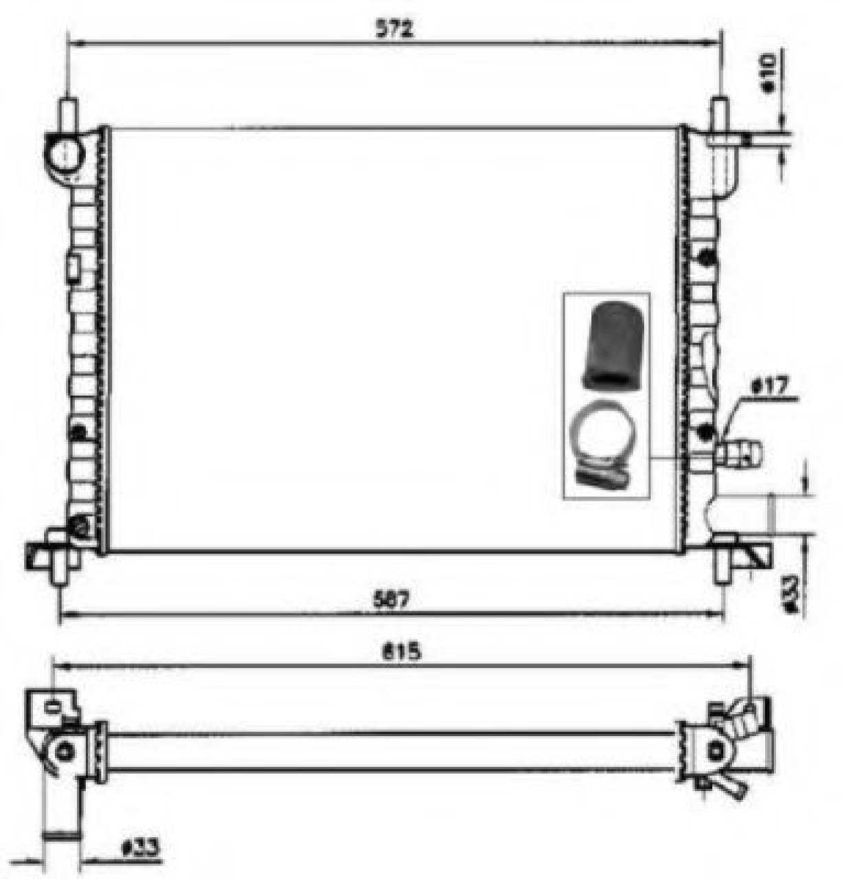 Radiator, racire motor FORD FIESTA IV (JA, JB) (1995 - 2002) NRF 54667 piesa NOUA