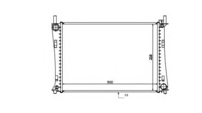 Radiator, racire motor FORD FIESTA V (JH, JD) (2001 - 2010) NRF 53740 piesa NOUA