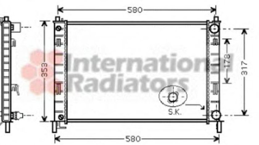 Radiator, racire motor FORD FIESTA V (JH, JD) (2001 - 2010) VAN WEZEL 18002326 piesa NOUA