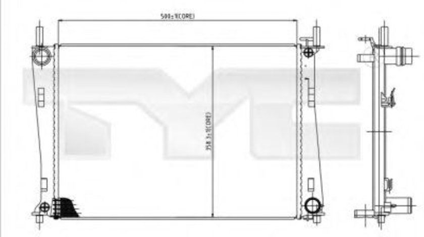 Radiator, racire motor FORD FIESTA V (JH, JD) (2001 - 2010) TYC 710-0031 piesa NOUA