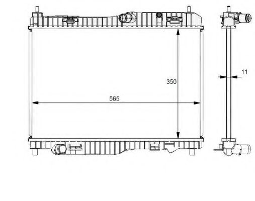 Radiator, racire motor FORD FIESTA VI (2008 - 2016) NRF 59138 piesa NOUA