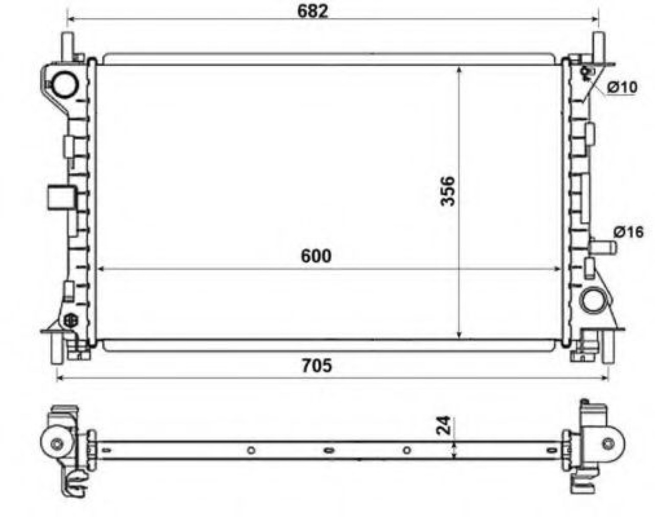 Radiator, racire motor FORD FOCUS (DAW, DBW) (1998 - 2007) NRF 509638 piesa NOUA