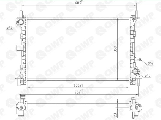 Radiator, racire motor FORD FOCUS (DAW, DBW) (1998 - 2007) QWP WRA145 piesa NOUA
