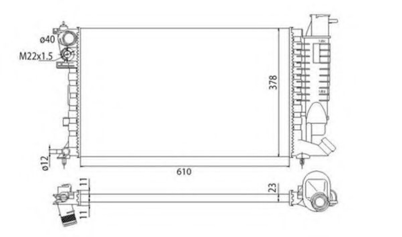 Radiator, racire motor FORD FOCUS III (2010 - 2016) MAGNETI MARELLI 350213311003 piesa NOUA