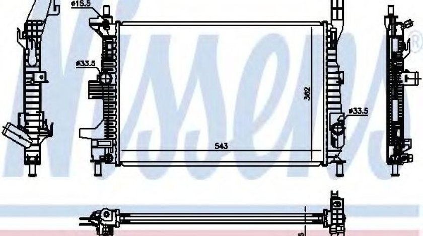 Radiator, racire motor FORD FOCUS III (2010 - 2016) NISSENS 66860 piesa NOUA