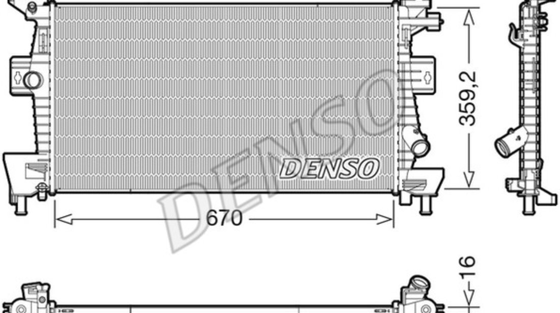 Radiator, racire motor FORD FOCUS III Turnier DENSO DRM10114