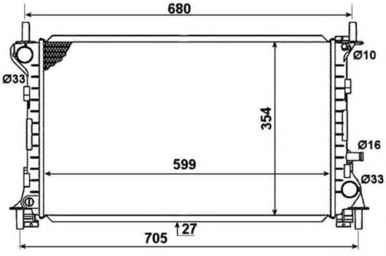 Radiator, racire motor FORD FOCUS Limuzina (DFW) (1999 - 2007) NRF 58375 piesa NOUA