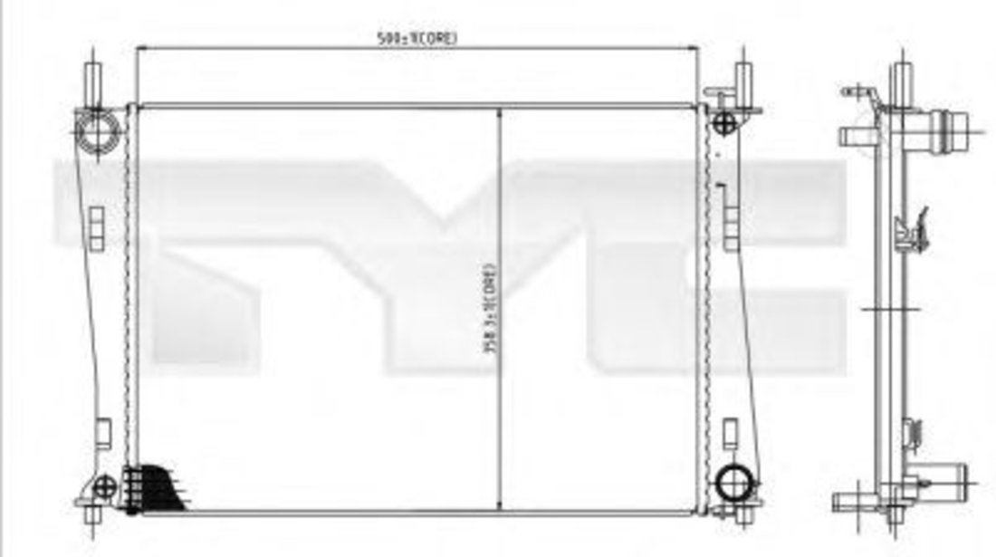 Radiator, racire motor FORD FUSION (JU) (2002 - 2012) TYC 710-0031 piesa NOUA