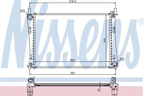 Radiator, racire motor FORD FUSION (JU) (2002 - 2012) NISSENS 62028A piesa NOUA