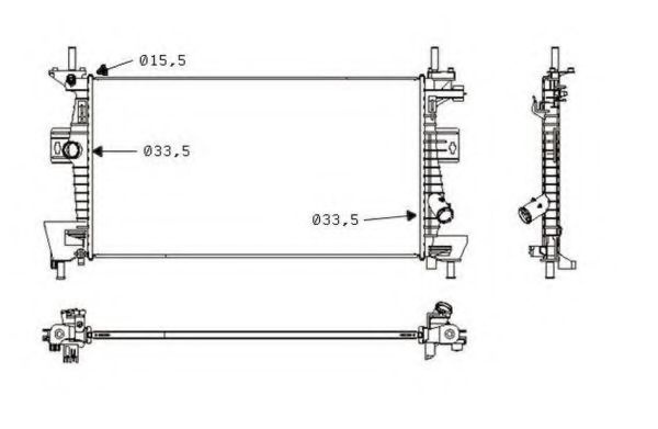 Radiator, racire motor FORD GRAND C-MAX (DXA) (2010 - 2016) NRF 58487 piesa NOUA