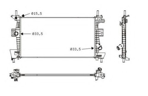 Radiator, racire motor FORD GRAND C-MAX (DXA) (2010 - 2016) NRF 58487 piesa NOUA