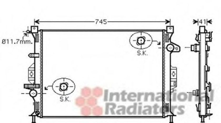 Radiator, racire motor FORD GRAND C-MAX (DXA) (2010 - 2016) VAN WEZEL 18002424 piesa NOUA