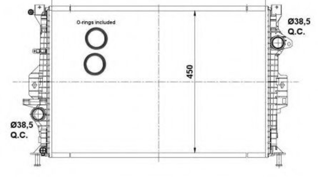 Radiator, racire motor FORD GRAND C-MAX (DXA) (2010 - 2016) NRF 53737 piesa NOUA