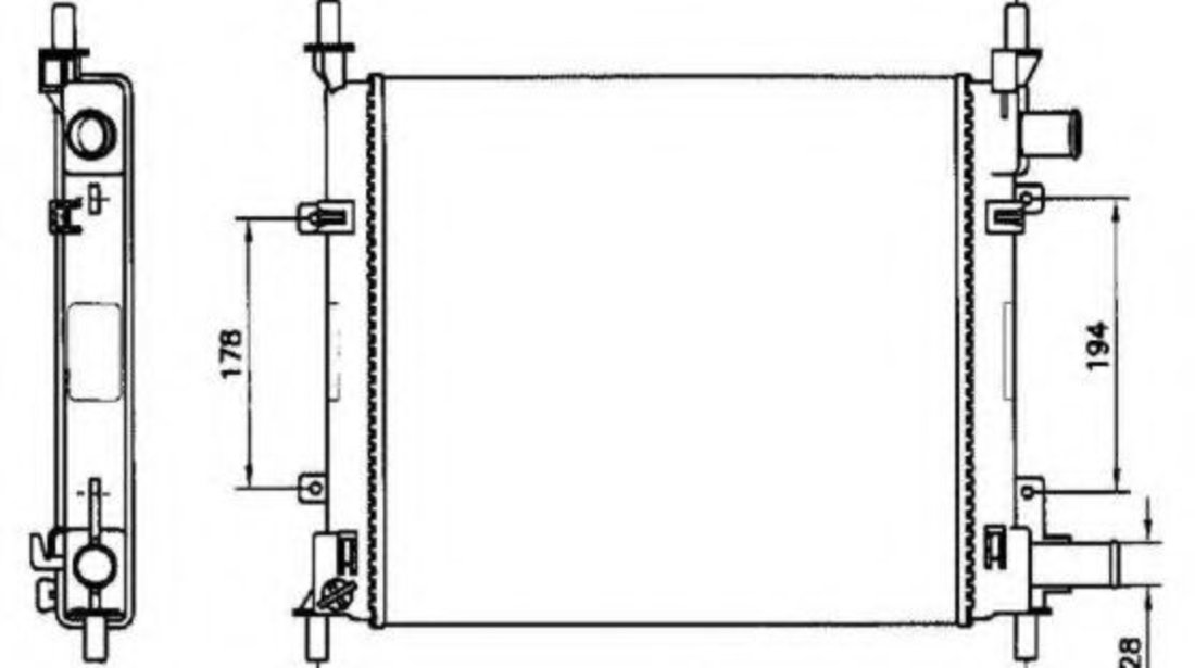 Radiator, racire motor FORD KA (RB) (1996 - 2008) NRF 54601 piesa NOUA