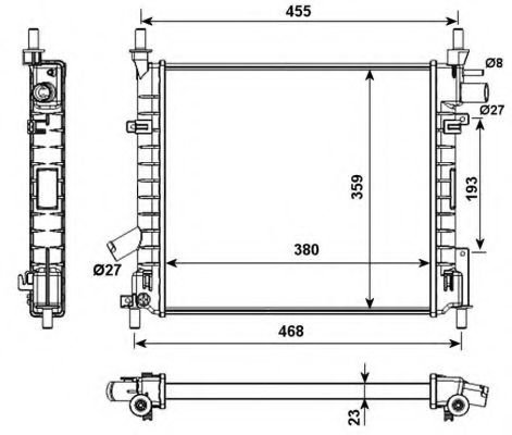 Radiator, racire motor FORD KA (RB) (1996 - 2008) NRF 53989 piesa NOUA