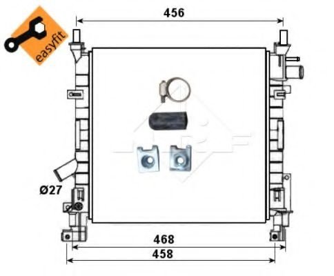 Radiator, racire motor FORD KA (RB) (1996 - 2008) NRF 53651 piesa NOUA