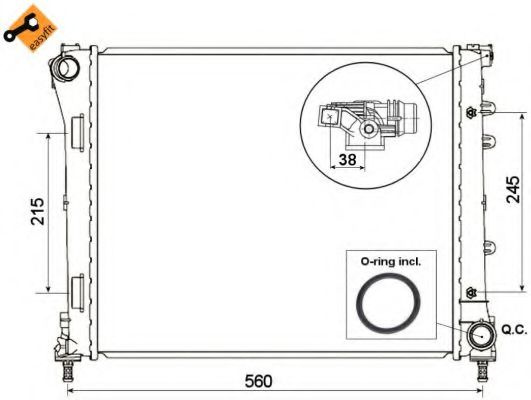 Radiator, racire motor FORD KA (RU8) (2008 - 2016) NRF 53525 piesa NOUA