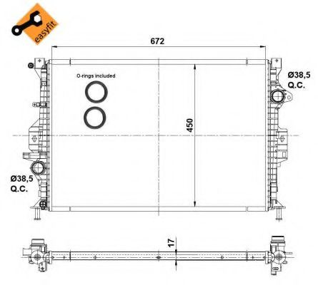 Radiator, racire motor FORD KUGA I (2008 - 2016) NRF 53737 piesa NOUA