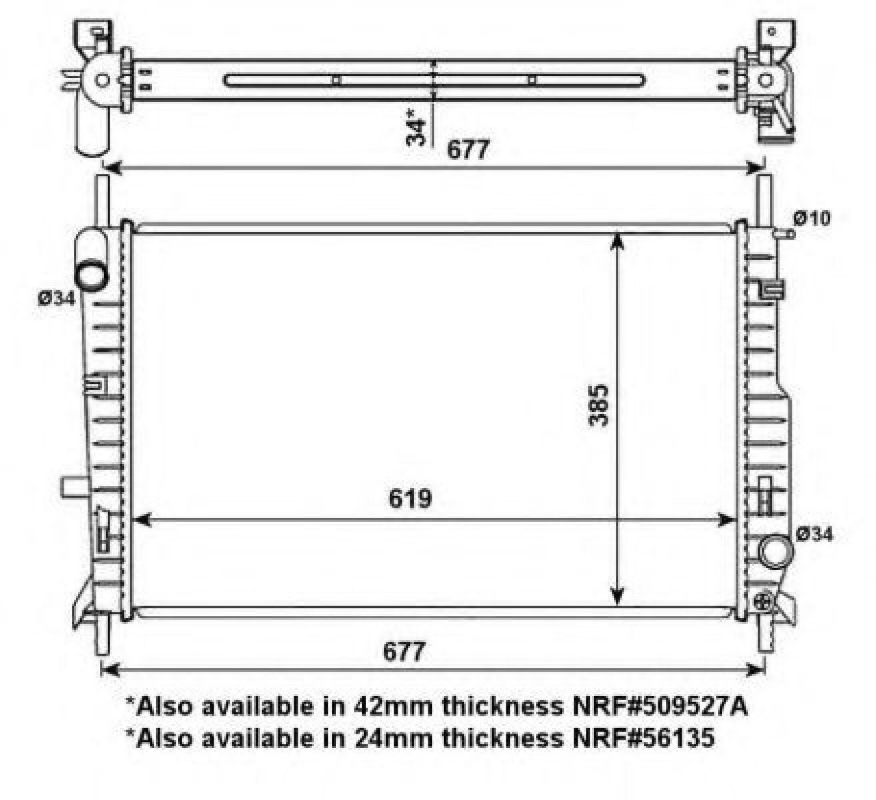 Radiator, racire motor FORD MONDEO II Limuzina (BFP) (1996 - 2000) NRF 509527 piesa NOUA