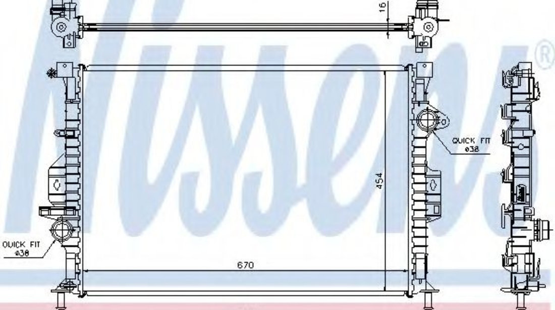 Radiator, racire motor FORD MONDEO IV Limuzina (BA7) (2007 - 2016) NISSENS 66857 piesa NOUA