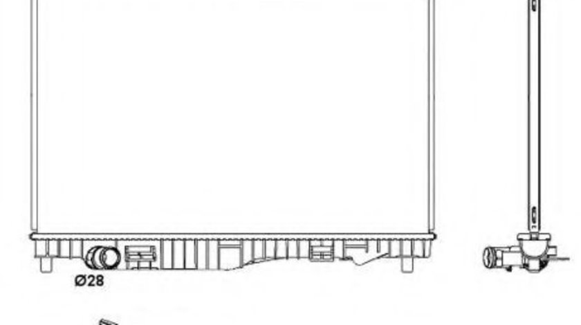 Radiator, racire motor FORD TOURNEO COURIER combi (2014 - 2016) NRF 53044 piesa NOUA