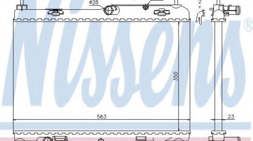 Radiator, racire motor FORD TOURNEO COURIER combi (2014 - 2016) NISSENS 69233 piesa NOUA