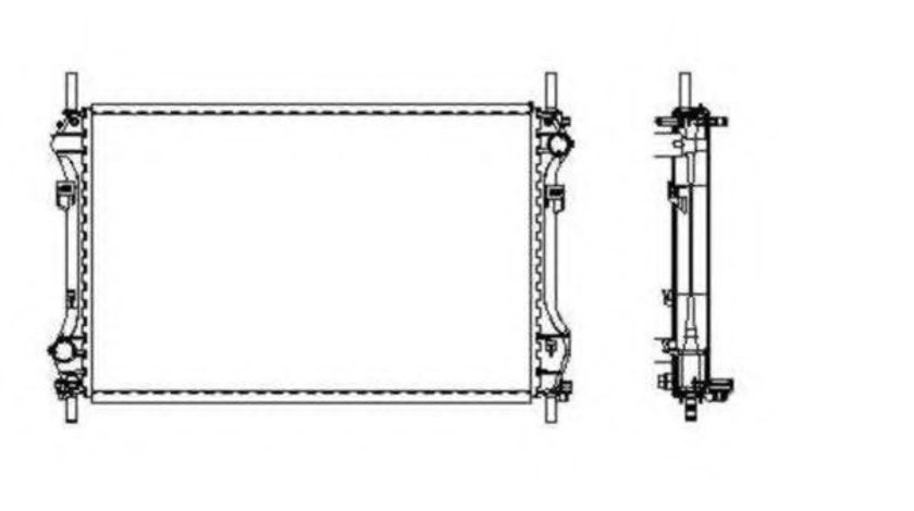 Radiator, racire motor FORD TRANSIT bus (FD, FB, FS, FZ, FC) (2000 - 2006) NRF 509696 piesa NOUA