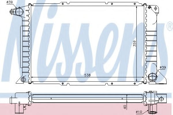 Radiator, racire motor FORD TRANSIT caroserie (E) (1994 - 2000) NISSENS 62080A piesa NOUA