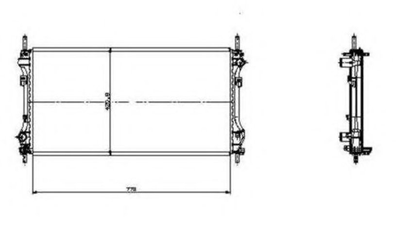 Radiator, racire motor FORD TRANSIT caroserie (FA) (2000 - 2006) NRF 519697 piesa NOUA