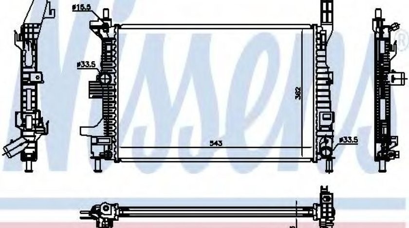 Radiator, racire motor FORD TRANSIT CONNECT combi (2013 - 2016) NISSENS 69238 piesa NOUA